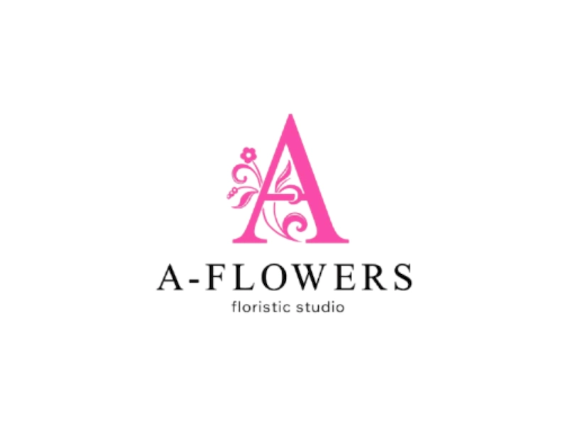 a-flowers shop logo